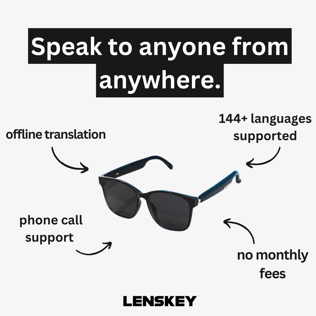 Lenskey™ AI Translation Glasses